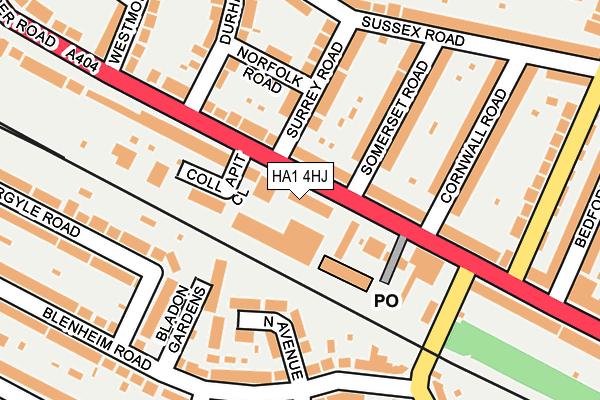 HA1 4HJ map - OS OpenMap – Local (Ordnance Survey) HA1 4HJ map - OS OpenMap – Local (Ordnance Survey)