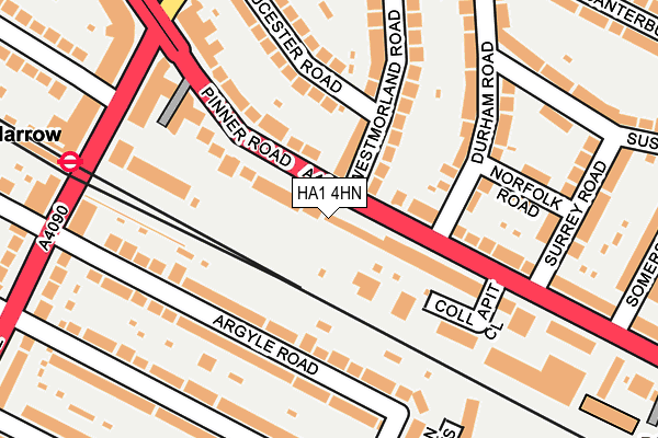 HA1 4HN map - OS OpenMap – Local (Ordnance Survey) HA1 4HN map - OS OpenMap – Local (Ordnance Survey)