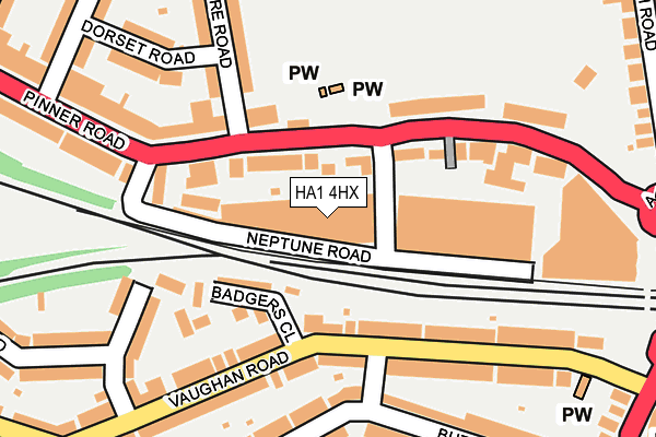 HA1 4HX map - OS OpenMap – Local (Ordnance Survey)