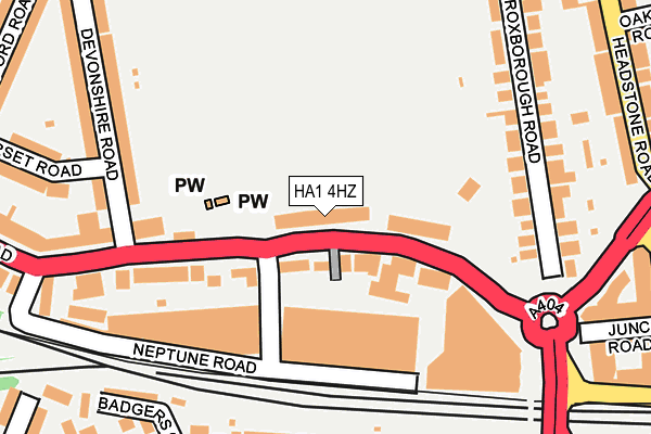 HA1 4HZ map - OS OpenMap – Local (Ordnance Survey)