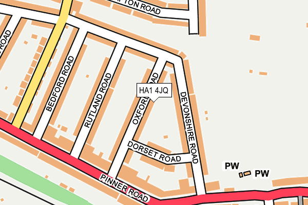 HA1 4JQ map - OS OpenMap – Local (Ordnance Survey) HA1 4JQ map - OS OpenMap – Local (Ordnance Survey)