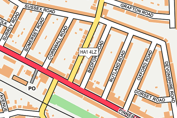 HA1 4LZ map - OS OpenMap – Local (Ordnance Survey) HA1 4LZ map - OS OpenMap – Local (Ordnance Survey)