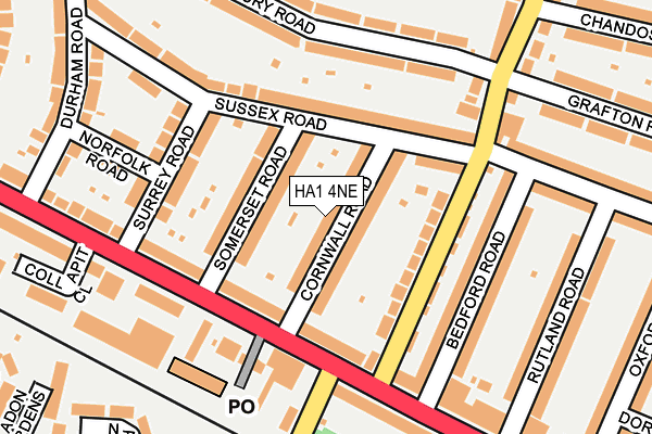 HA1 4NE map - OS OpenMap – Local (Ordnance Survey) HA1 4NE map - OS OpenMap – Local (Ordnance Survey)