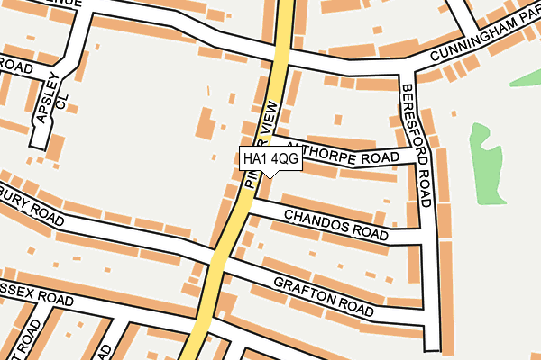 HA1 4QG map - OS OpenMap – Local (Ordnance Survey) HA1 4QG map - OS OpenMap – Local (Ordnance Survey)