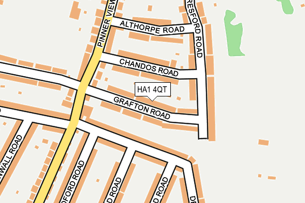 HA1 4QT map - OS OpenMap – Local (Ordnance Survey) HA1 4QT map - OS OpenMap – Local (Ordnance Survey)