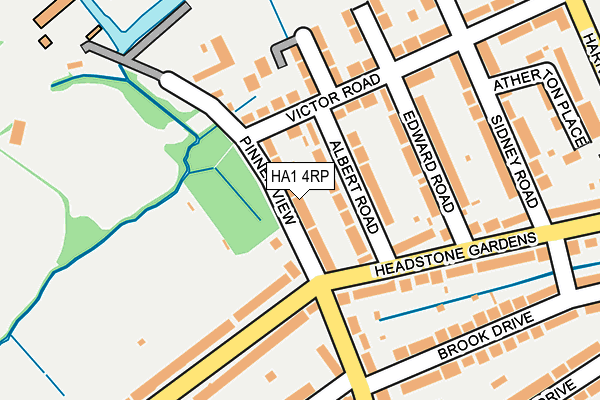 HA1 4RP map - OS OpenMap – Local (Ordnance Survey) HA1 4RP map - OS OpenMap – Local (Ordnance Survey)