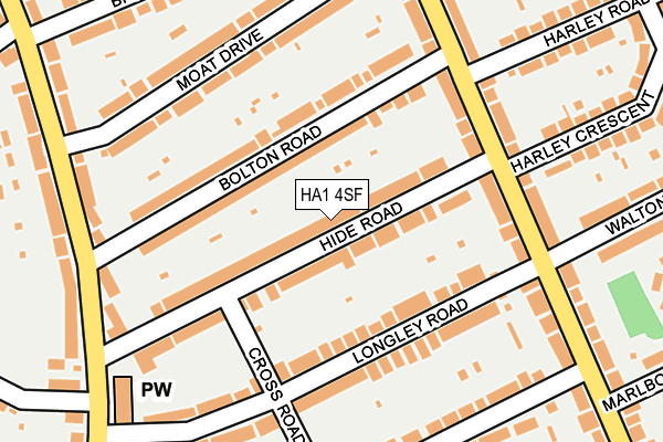 HA1 4SF map - OS OpenMap – Local (Ordnance Survey)