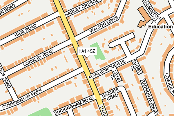 HA1 4SZ map - OS OpenMap – Local (Ordnance Survey) HA1 4SZ map - OS OpenMap – Local (Ordnance Survey)