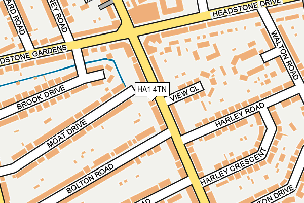 HA1 4TN map - OS OpenMap – Local (Ordnance Survey) HA1 4TN map - OS OpenMap – Local (Ordnance Survey)