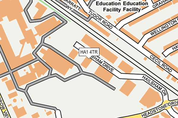 HA1 4TR map - OS OpenMap – Local (Ordnance Survey) HA1 4TR map - OS OpenMap – Local (Ordnance Survey)