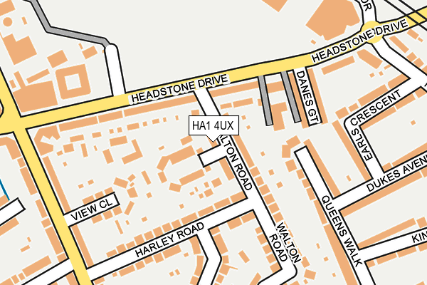 HA1 4UX map - OS OpenMap – Local (Ordnance Survey) HA1 4UX map - OS OpenMap – Local (Ordnance Survey)