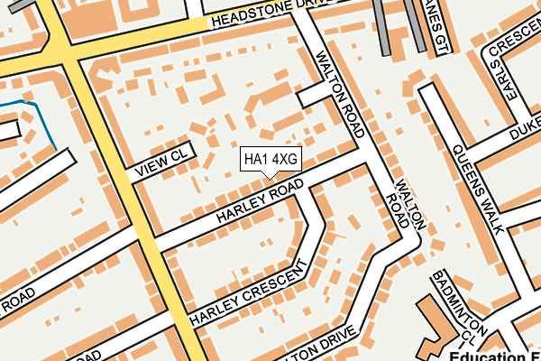 HA1 4XG map - OS OpenMap – Local (Ordnance Survey) HA1 4XG map - OS OpenMap – Local (Ordnance Survey)
