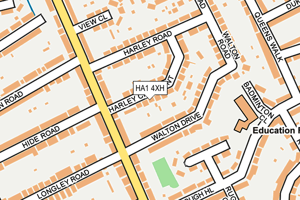HA1 4XH map - OS OpenMap – Local (Ordnance Survey) HA1 4XH map - OS OpenMap – Local (Ordnance Survey)