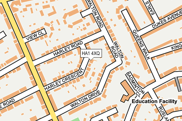 HA1 4XQ map - OS OpenMap – Local (Ordnance Survey) HA1 4XQ map - OS OpenMap – Local (Ordnance Survey)