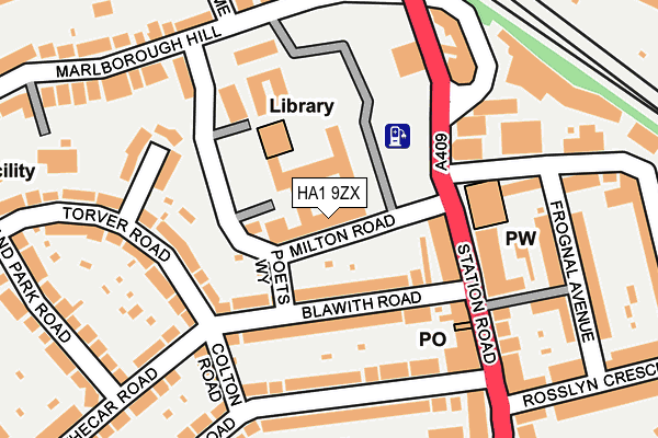 HA1 9ZX map - OS OpenMap – Local (Ordnance Survey) HA1 9ZX map - OS OpenMap – Local (Ordnance Survey)