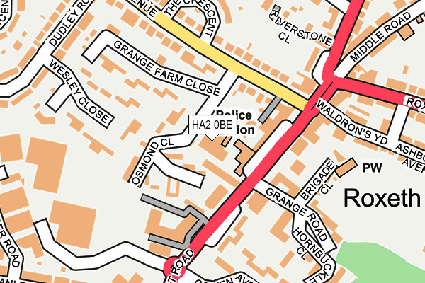 HA2 0BE map - OS OpenMap – Local (Ordnance Survey) HA2 0BE map - OS OpenMap – Local (Ordnance Survey)