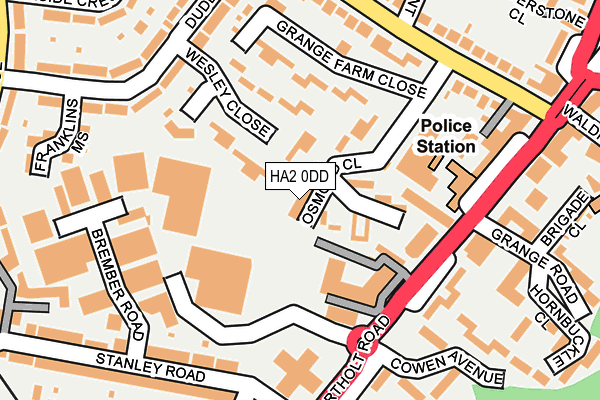 HA2 0DD map - OS OpenMap – Local (Ordnance Survey) HA2 0DD map - OS OpenMap – Local (Ordnance Survey)