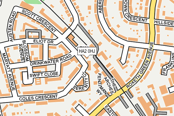 HA2 0HJ map - OS OpenMap – Local (Ordnance Survey) HA2 0HJ map - OS OpenMap – Local (Ordnance Survey)