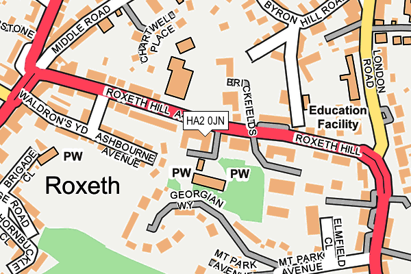 HA2 0JN map - OS OpenMap – Local (Ordnance Survey) HA2 0JN map - OS OpenMap – Local (Ordnance Survey)