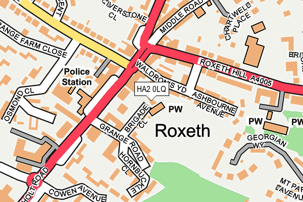 HA2 0LQ map - OS OpenMap – Local (Ordnance Survey)