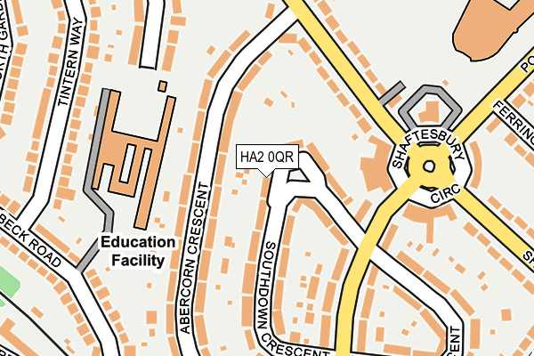 HA2 0QR map - OS OpenMap – Local (Ordnance Survey) HA2 0QR map - OS OpenMap – Local (Ordnance Survey)