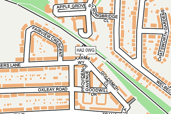 HA2 0WG map - OS OpenMap – Local (Ordnance Survey) HA2 0WG map - OS OpenMap – Local (Ordnance Survey)