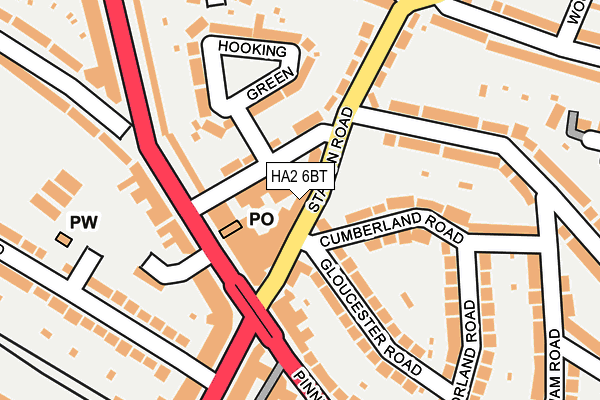 HA2 6BT map - OS OpenMap – Local (Ordnance Survey) HA2 6BT map - OS OpenMap – Local (Ordnance Survey)