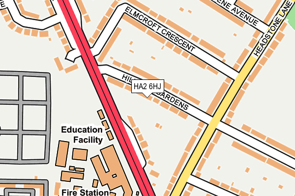 HA2 6HJ map - OS OpenMap – Local (Ordnance Survey)