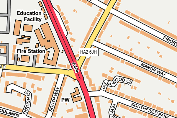 HA2 6JH map - OS OpenMap – Local (Ordnance Survey) HA2 6JH map - OS OpenMap – Local (Ordnance Survey)