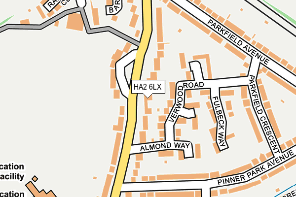 HA2 6LX map - OS OpenMap – Local (Ordnance Survey) HA2 6LX map - OS OpenMap – Local (Ordnance Survey)