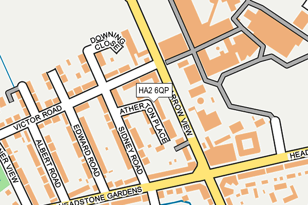 HA2 6QP map - OS OpenMap – Local (Ordnance Survey) HA2 6QP map - OS OpenMap – Local (Ordnance Survey)