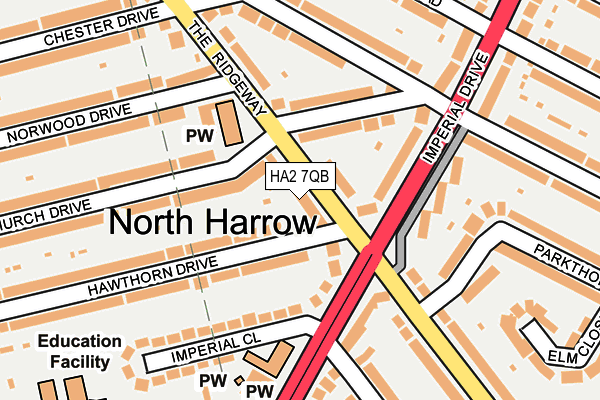 HA2 7QB map - OS OpenMap – Local (Ordnance Survey) HA2 7QB map - OS OpenMap – Local (Ordnance Survey)