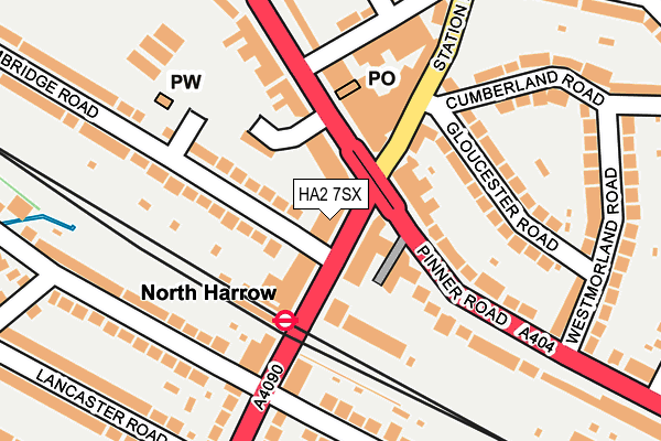HA2 7SX map - OS OpenMap – Local (Ordnance Survey) HA2 7SX map - OS OpenMap – Local (Ordnance Survey)