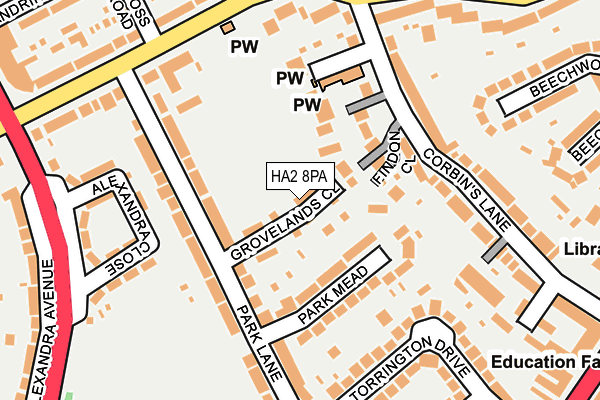 HA2 8PA map - OS OpenMap – Local (Ordnance Survey) HA2 8PA map - OS OpenMap – Local (Ordnance Survey)