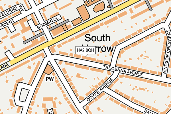HA2 8QH map - OS OpenMap – Local (Ordnance Survey) HA2 8QH map - OS OpenMap – Local (Ordnance Survey)