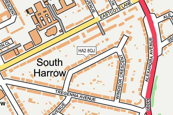 HA2 8QJ map - OS OpenMap – Local (Ordnance Survey) HA2 8QJ map - OS OpenMap – Local (Ordnance Survey)
