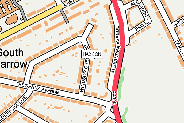 HA2 8QN map - OS OpenMap – Local (Ordnance Survey) HA2 8QN map - OS OpenMap – Local (Ordnance Survey)