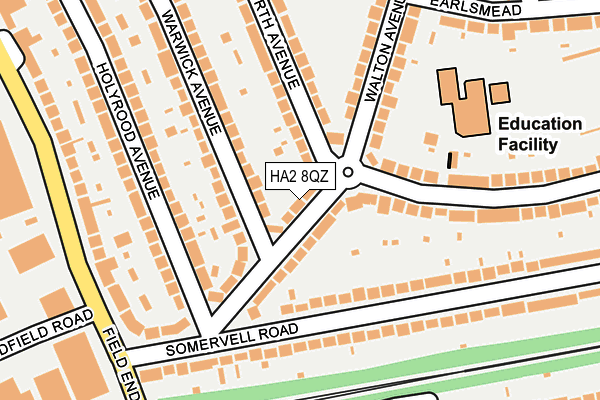 HA2 8QZ map - OS OpenMap – Local (Ordnance Survey) HA2 8QZ map - OS OpenMap – Local (Ordnance Survey)