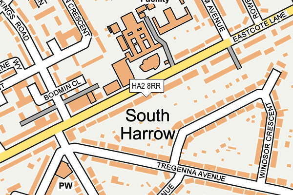 HA2 8RR map - OS OpenMap – Local (Ordnance Survey) HA2 8RR map - OS OpenMap – Local (Ordnance Survey)