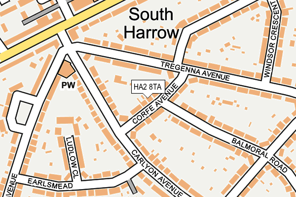 HA2 8TA map - OS OpenMap – Local (Ordnance Survey) HA2 8TA map - OS OpenMap – Local (Ordnance Survey)