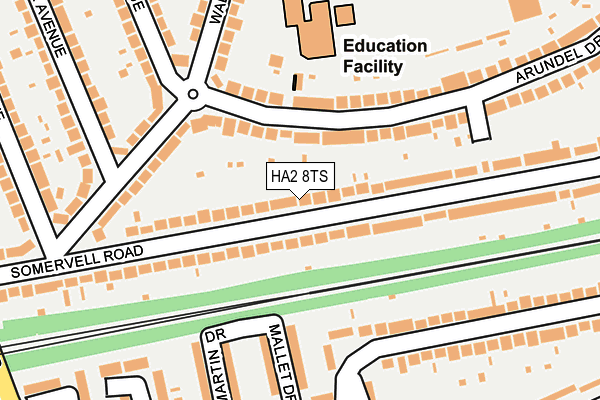 HA2 8TS map - OS OpenMap – Local (Ordnance Survey) HA2 8TS map - OS OpenMap – Local (Ordnance Survey)