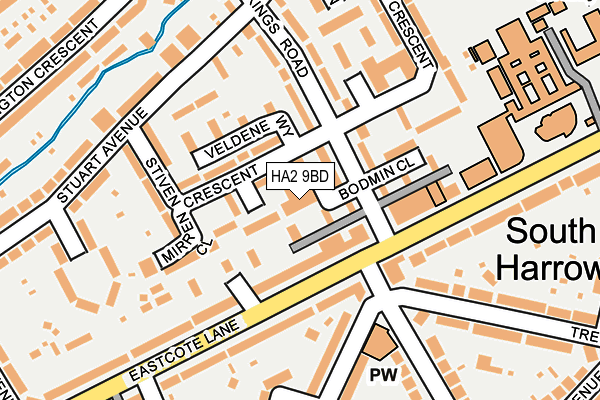 HA2 9BD map - OS OpenMap – Local (Ordnance Survey) HA2 9BD map - OS OpenMap – Local (Ordnance Survey)