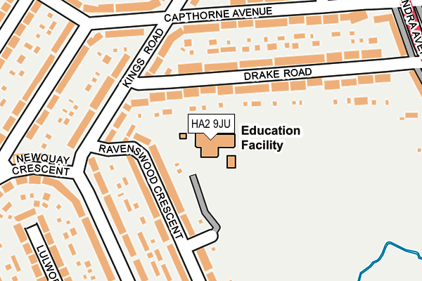 HA2 9JU map - OS OpenMap – Local (Ordnance Survey) HA2 9JU map - OS OpenMap – Local (Ordnance Survey)
