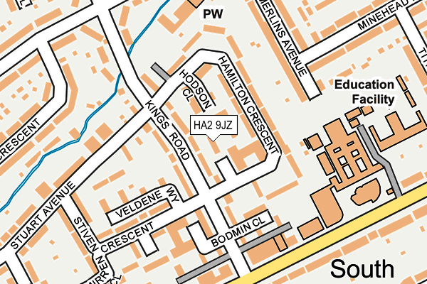 HA2 9JZ map - OS OpenMap – Local (Ordnance Survey) HA2 9JZ map - OS OpenMap – Local (Ordnance Survey)