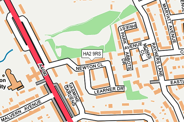 HA2 9RS map - OS OpenMap – Local (Ordnance Survey) HA2 9RS map - OS OpenMap – Local (Ordnance Survey)