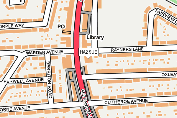 HA2 9UE map - OS OpenMap – Local (Ordnance Survey) HA2 9UE map - OS OpenMap – Local (Ordnance Survey)