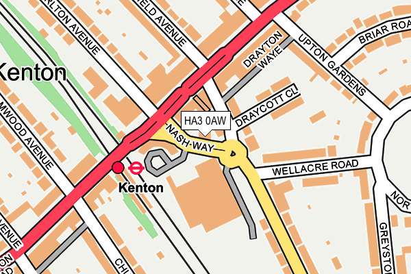 HA3 0AW map - OS OpenMap – Local (Ordnance Survey)