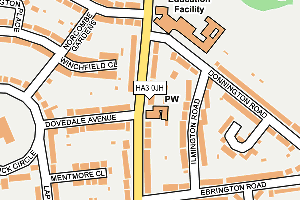 HA3 0JH map - OS OpenMap – Local (Ordnance Survey)