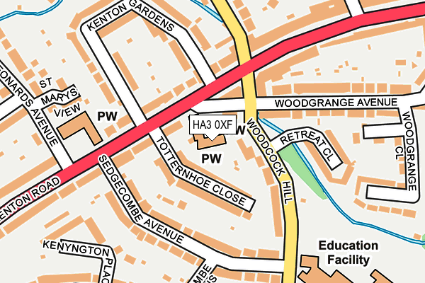 HA3 0XF map - OS OpenMap – Local (Ordnance Survey) HA3 0XF map - OS OpenMap – Local (Ordnance Survey)