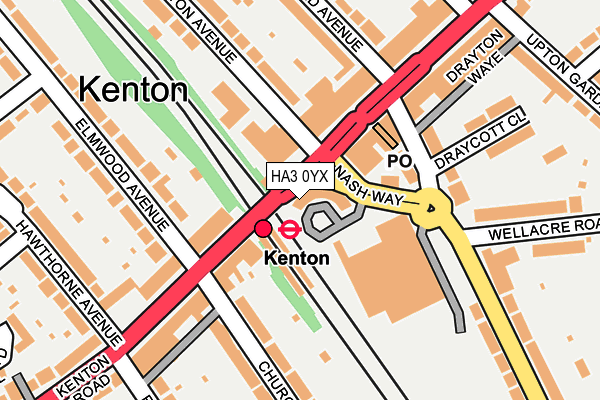 HA3 0YX map - OS OpenMap – Local (Ordnance Survey)